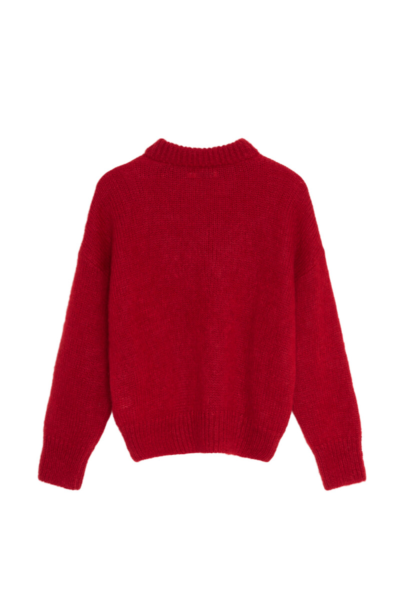 The New Society Damen Strickpullover Chinese Red 12