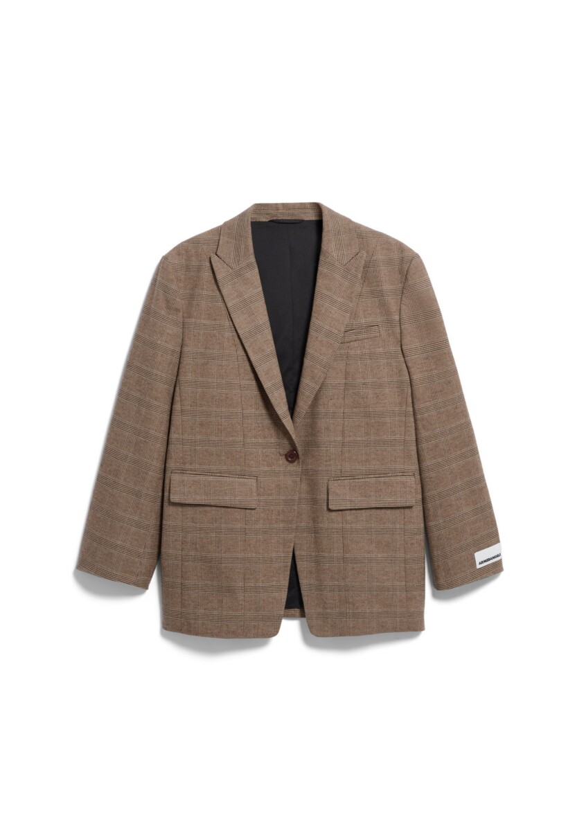 Armed Angels Check Oversized Blazer Claystone11