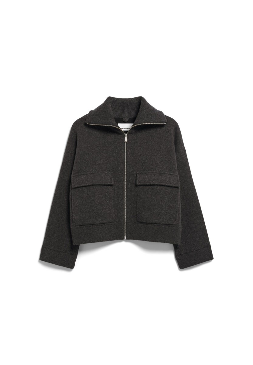 Armed Angels Cotton Wool Knit Jacket Steel Melange6