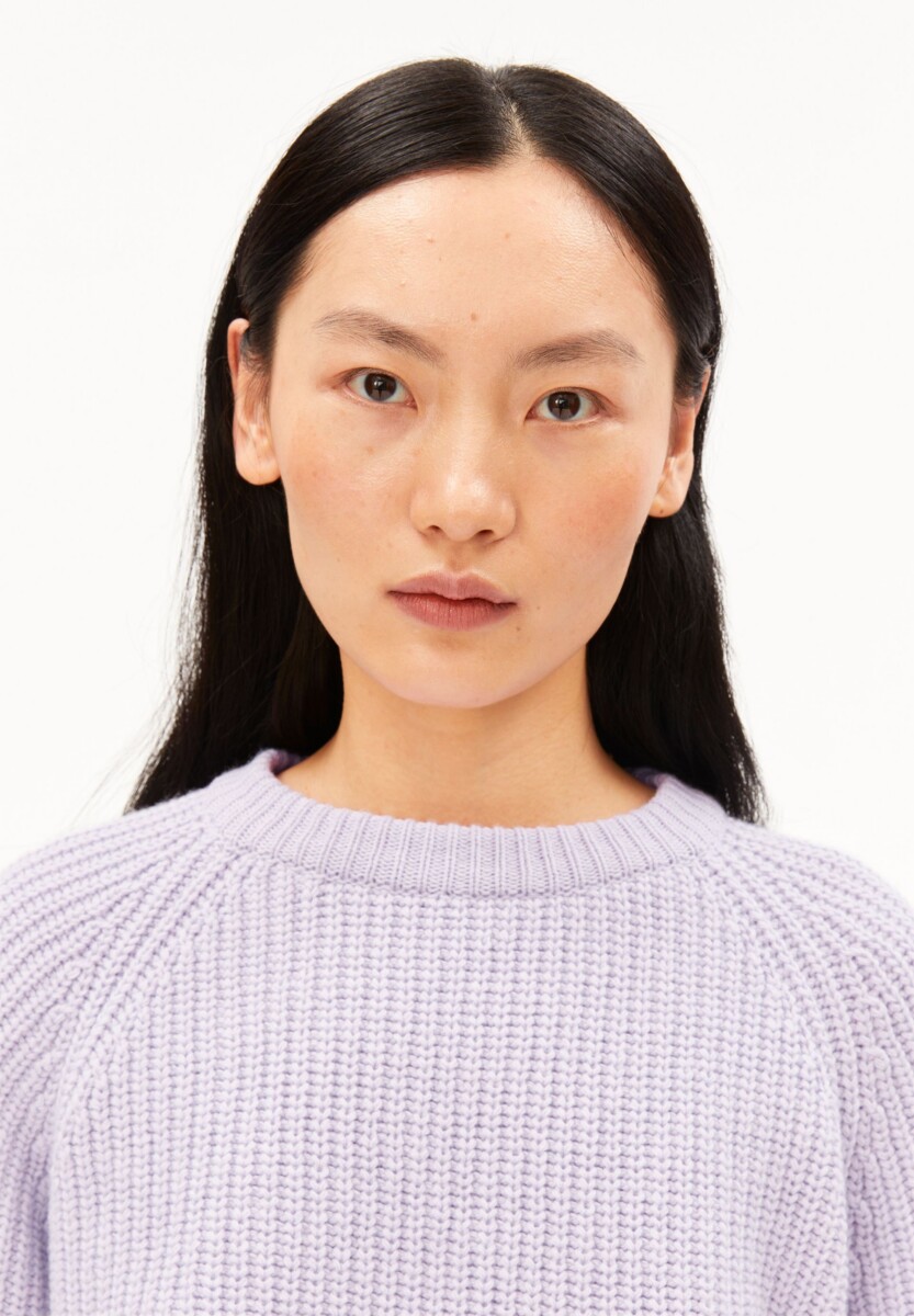 Armed Angels Rib Knit Sweater Moonlight Lilac2