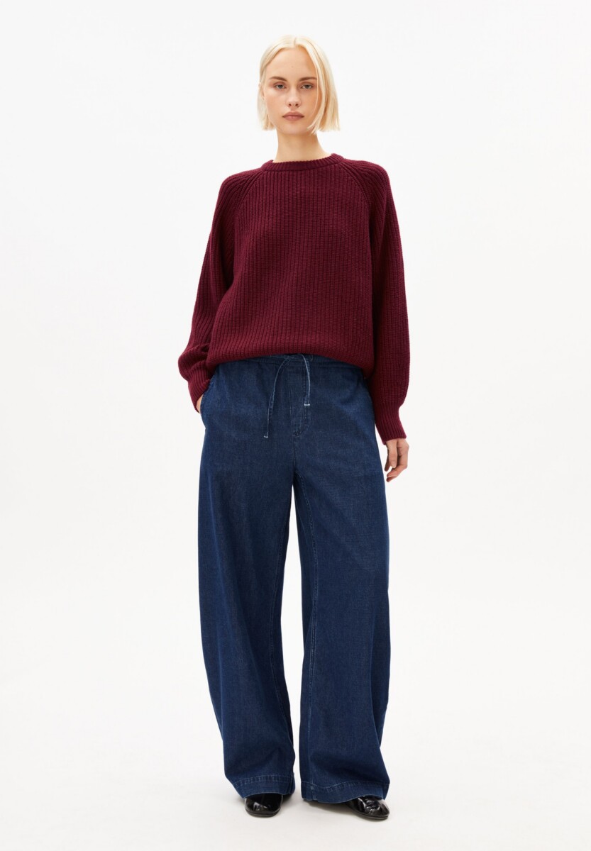 Armed Angels Rib Knit Sweater Velvet Red2