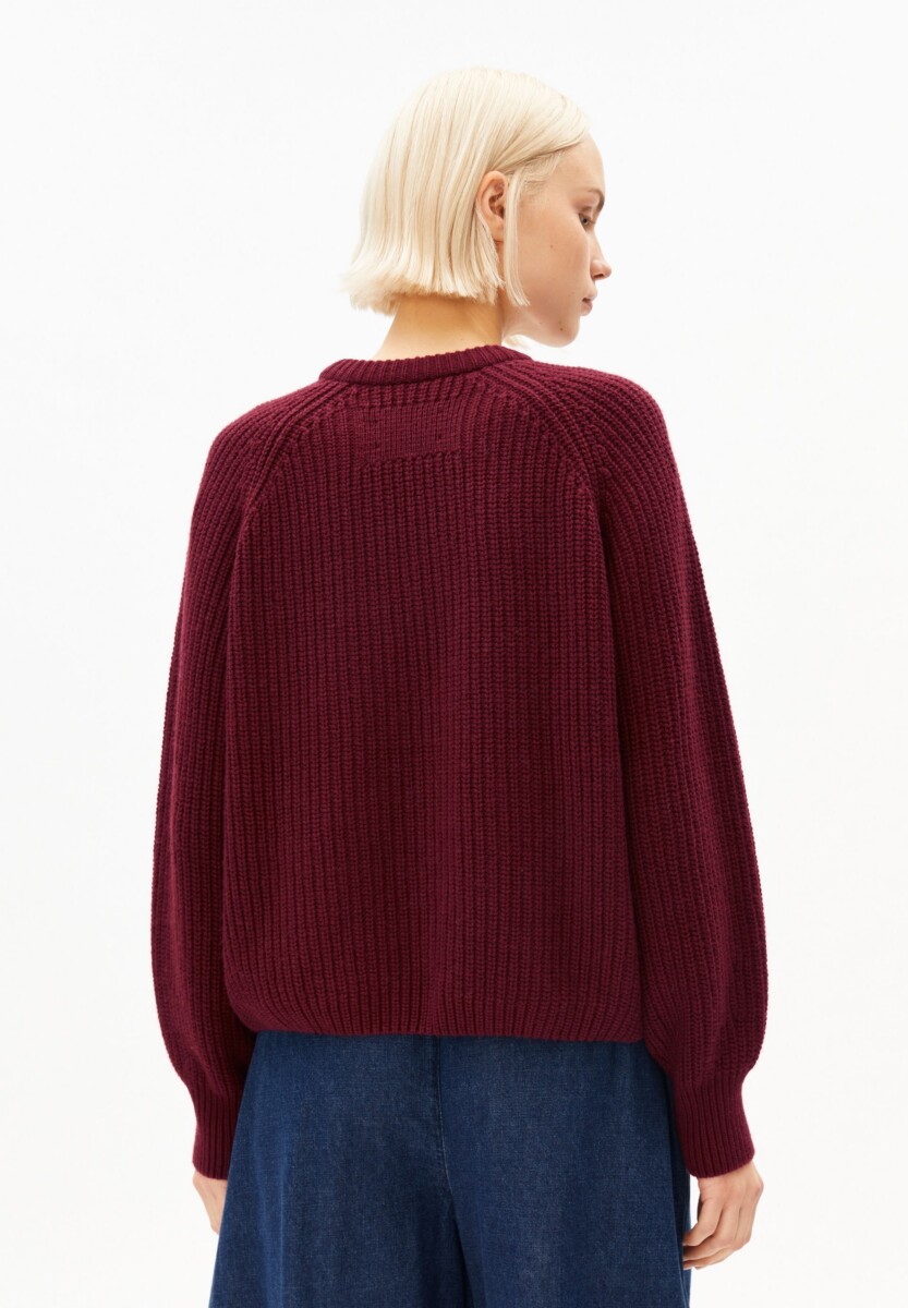 Armed Angels Rib Knit Sweater Velvet Red3