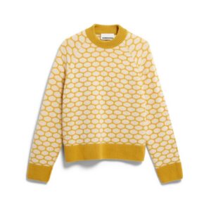 Armed Angels Wool Multi Dots knit Sweater mosslace Oatmilk2