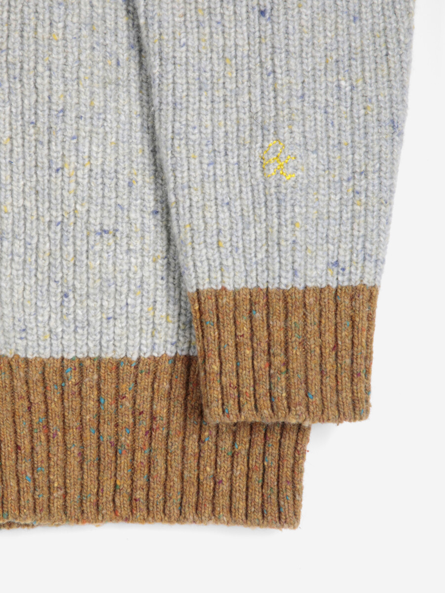 Bobo Choses Strickjacke V Ausschnitt Wollmix Color Block3