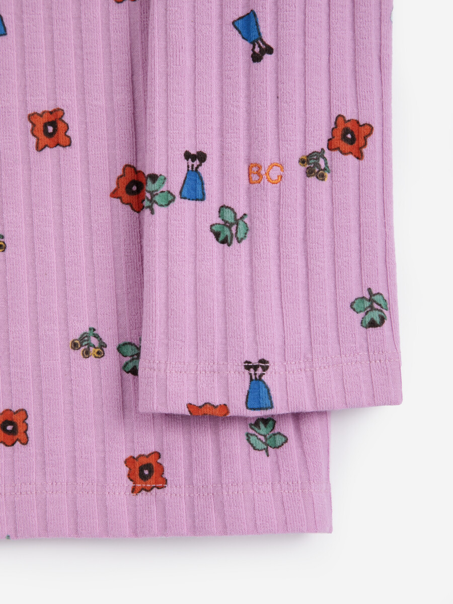 Bobo Choses Turtleneck T Shirt Blossom allover2