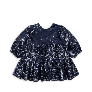 Konges Sloejd Lila Sequin Bow Dress Total Eclipse1