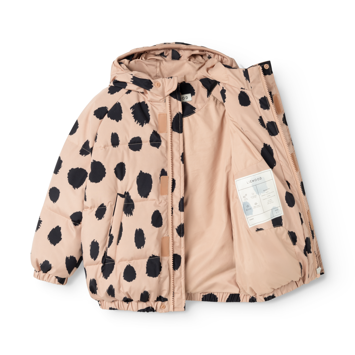 Liewood Adelina Down Jacket Mega Leo Spot Pale tuscuny3