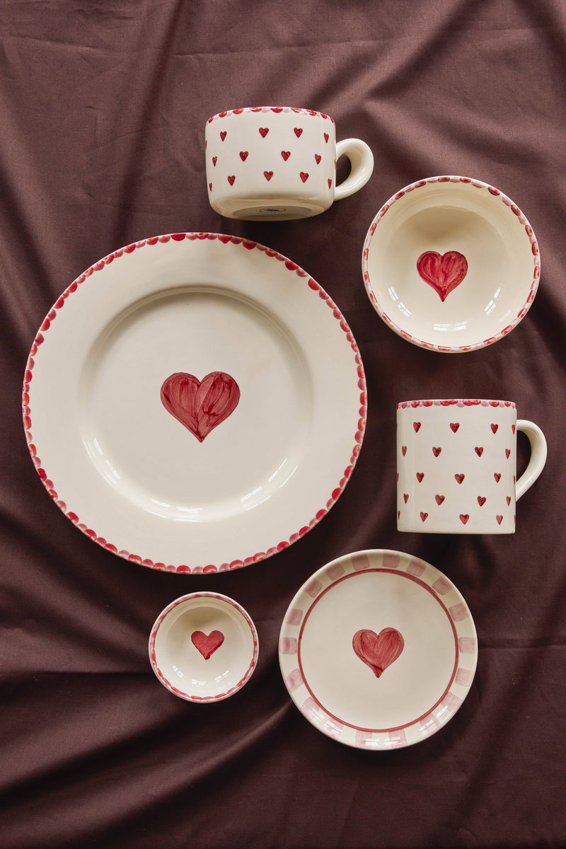 Rice Keramikschuessel Handpainted Heart9