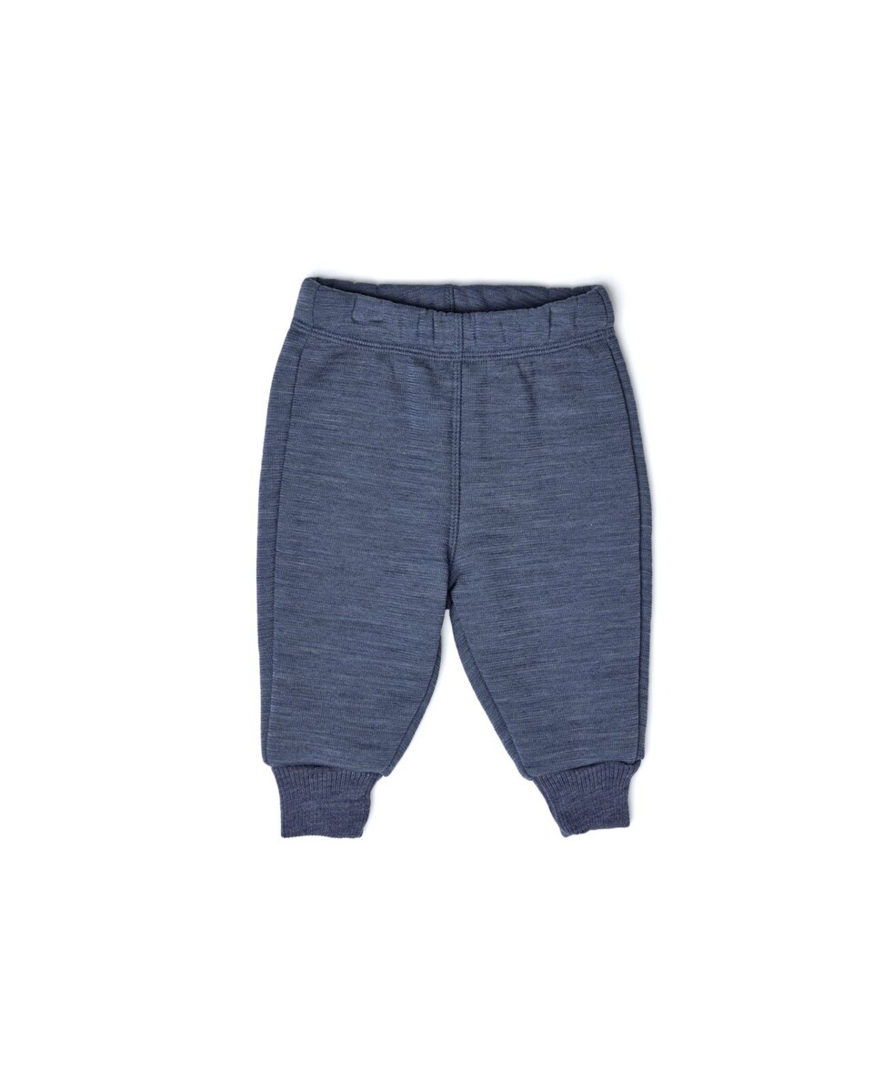 Smallstuff Merino Wollfleece Hose Blau Melange1