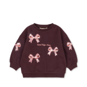 Konges Sloejd Lou Bow Sweatshirt Decadent Chocolate1