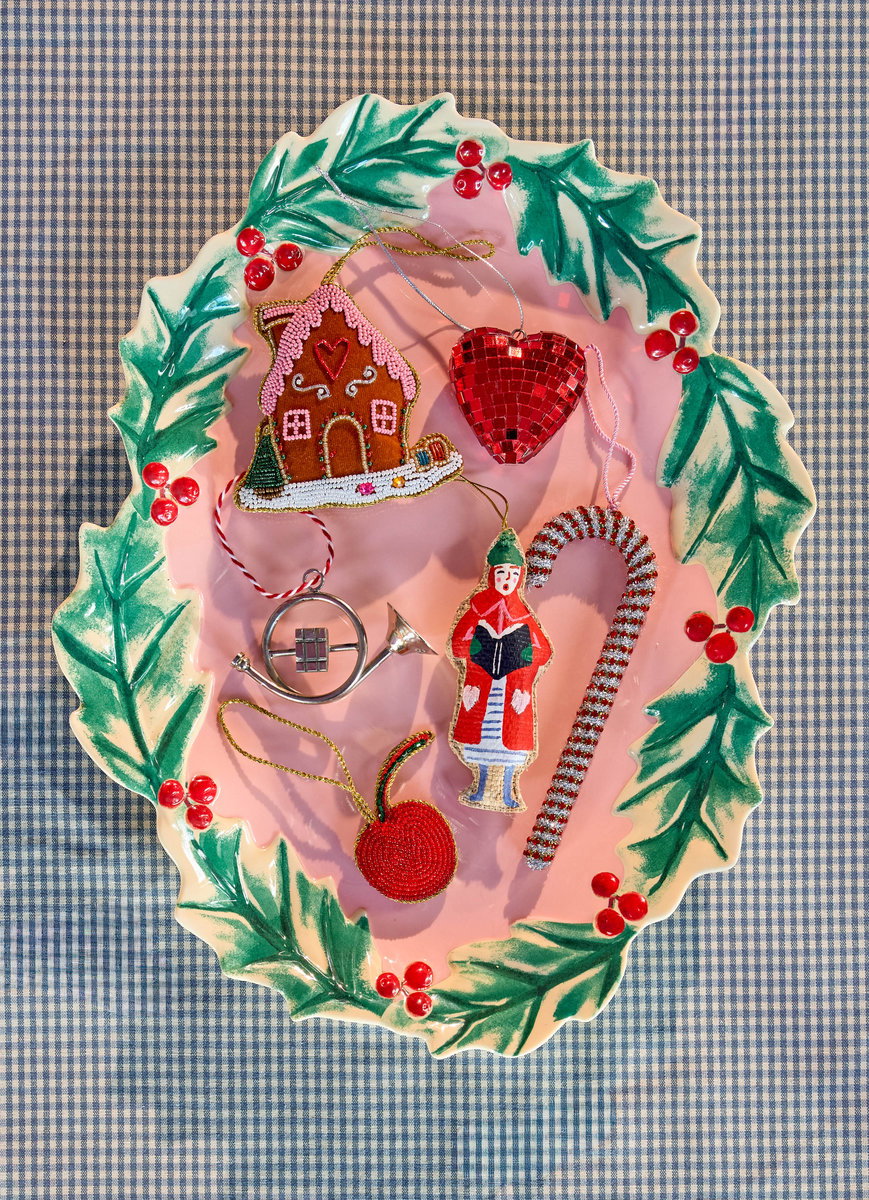 Rice Weihnachtsanhänger Glitzer Zuckerstange1